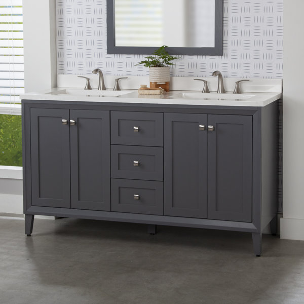 Winston Porter Eila 61" Double Bathroom Vanity Set & Reviews Wayfair